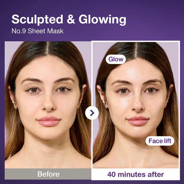 numbuzin No.9 NAD+ BIO Lifting-sil Full Face Mask – Αντιγηραντικές Μάσκες Σύσφιξης με NAD+ & 50 Πεπτίδια x 4τμχ