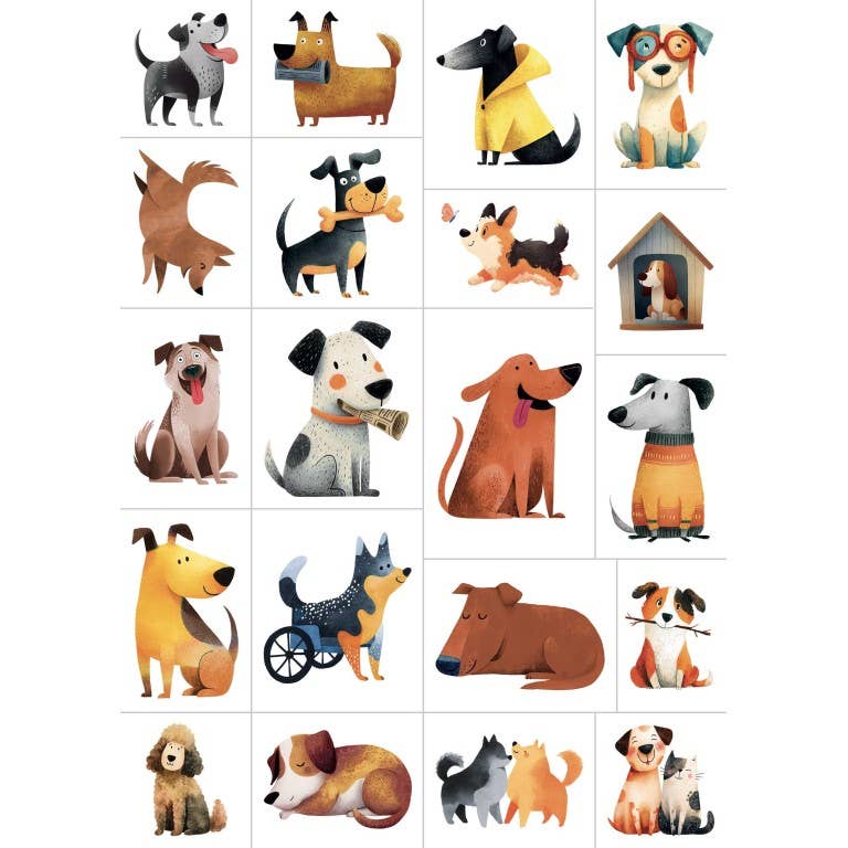 Sassi – Tattoos Dogs | Παιδικά Προσωρινά Τατουάζ με Σκυλάκια – 40 σχέδια