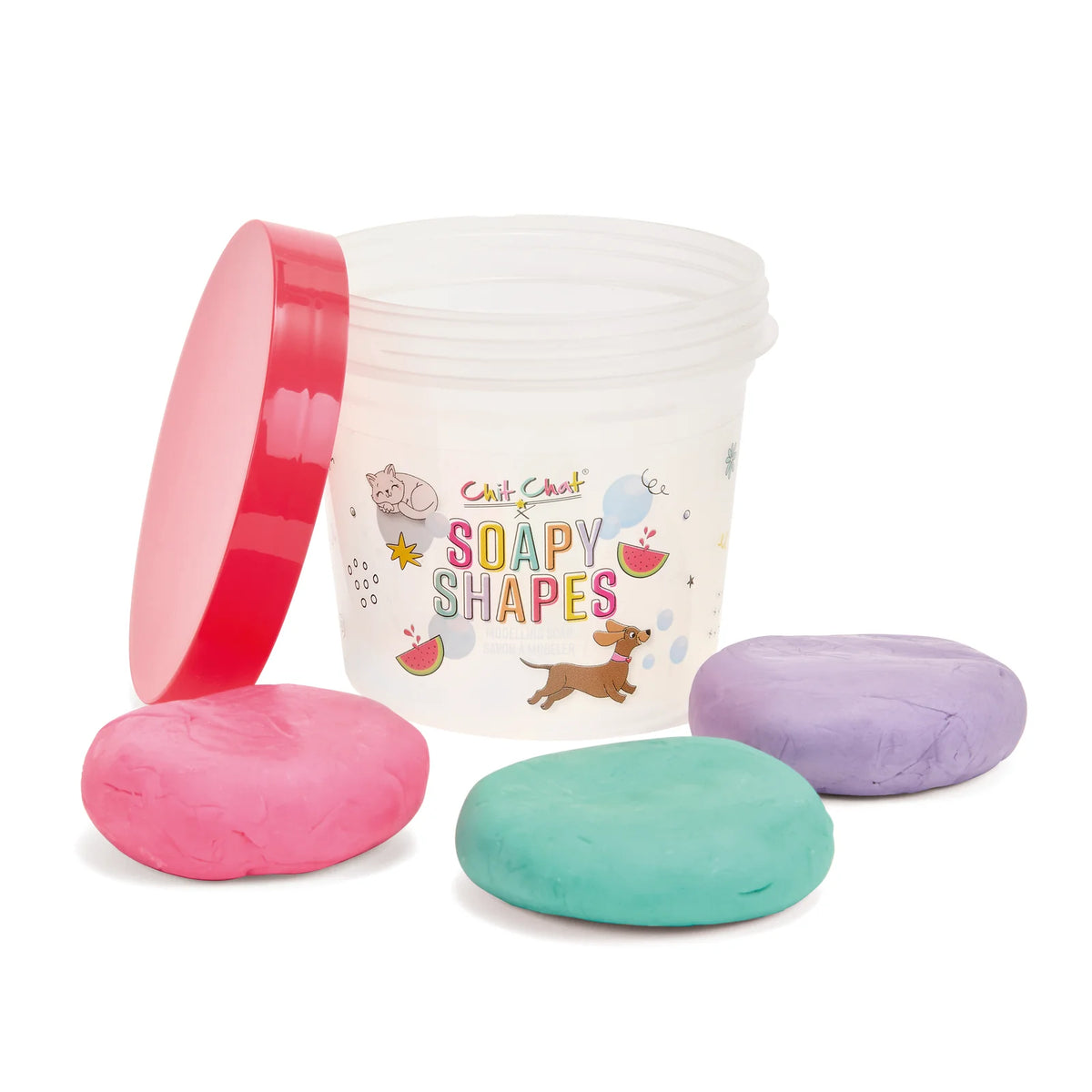 Chit Chat Soapy Shades | Παιδικό Modelling Soap 3 Χρωμάτων με Άρωμα Καρπούζι – 4+ Ετών