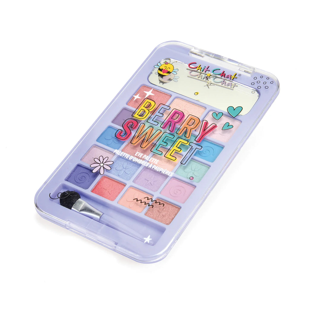 Chit Chat Berry Sweet | Kids' Mobile Phone Shaped Eyeshadow Palette with 19 Shades – Ages 5+