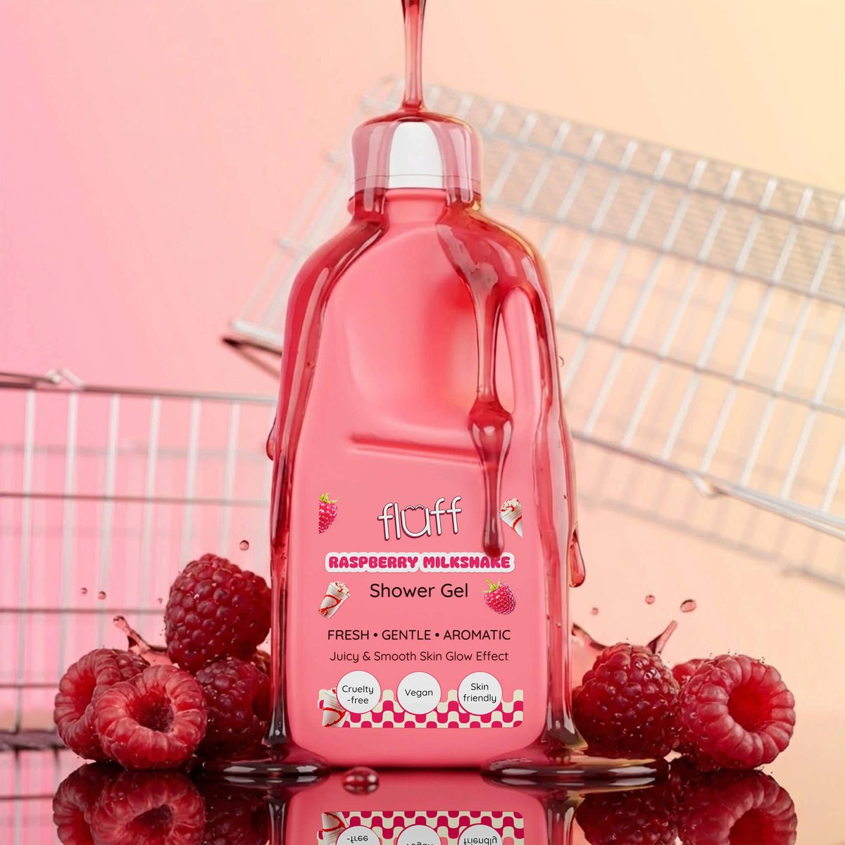 Fluff Raspberry Milkshake Shower Gel 500ml