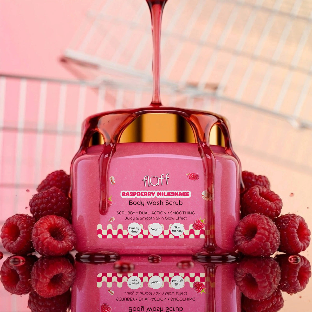 Fluff Raspberry Milkshake Body Scrub 350ml