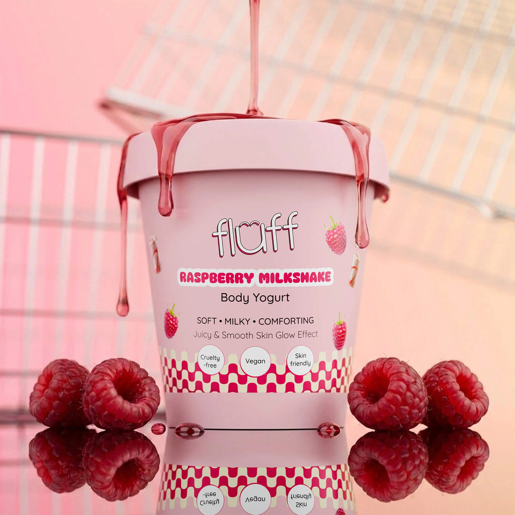 Fluff Raspberry Milkshake Body Yoghurt 180ml
