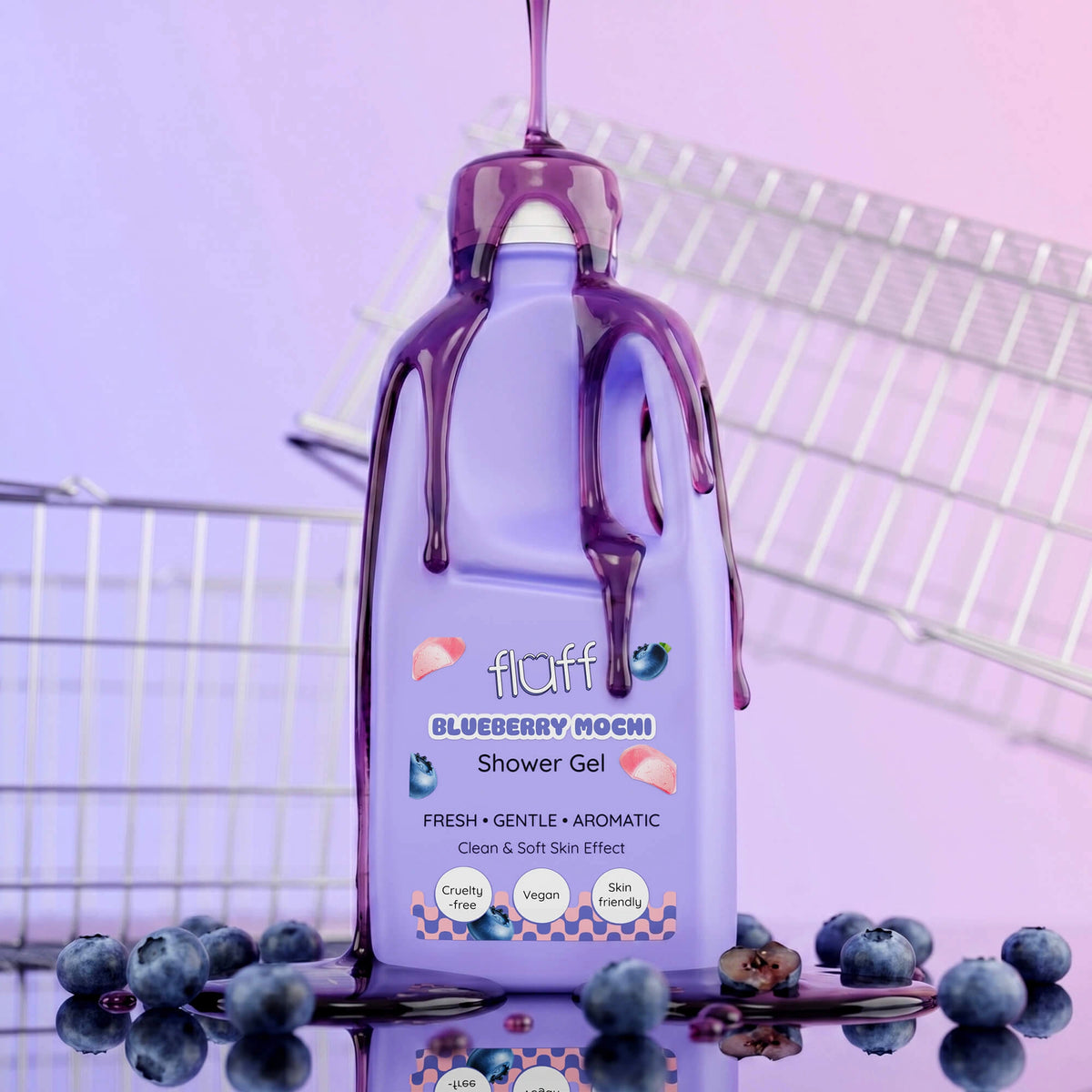 Fluff Blueberry Mochi Shower Gel 500ml