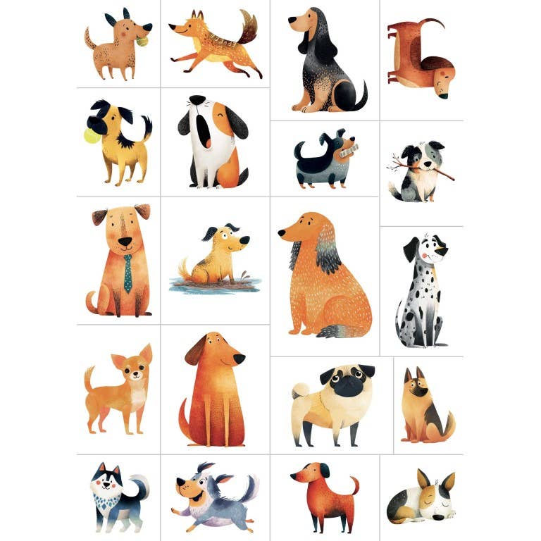 Sassi – Tattoos Dogs | Παιδικά Προσωρινά Τατουάζ με Σκυλάκια – 40 σχέδια