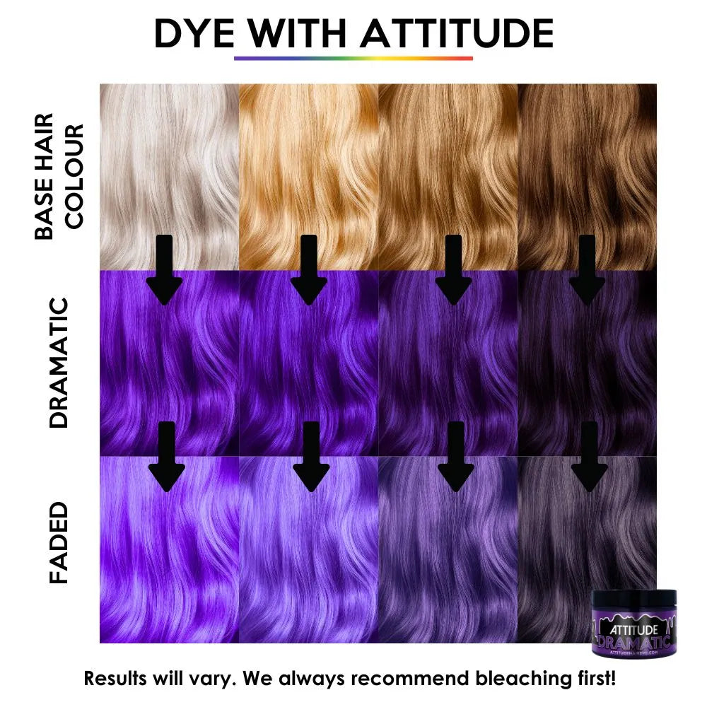 Attitude Hair Dye Dramatic Purple – Ημιμόνιμη Βαφή Μαλλιών 135ml