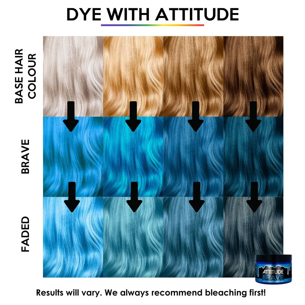 Attitude Hair Dye Brave Blue – Ημιμόνιμη Βαφή Μαλλιών 135ml