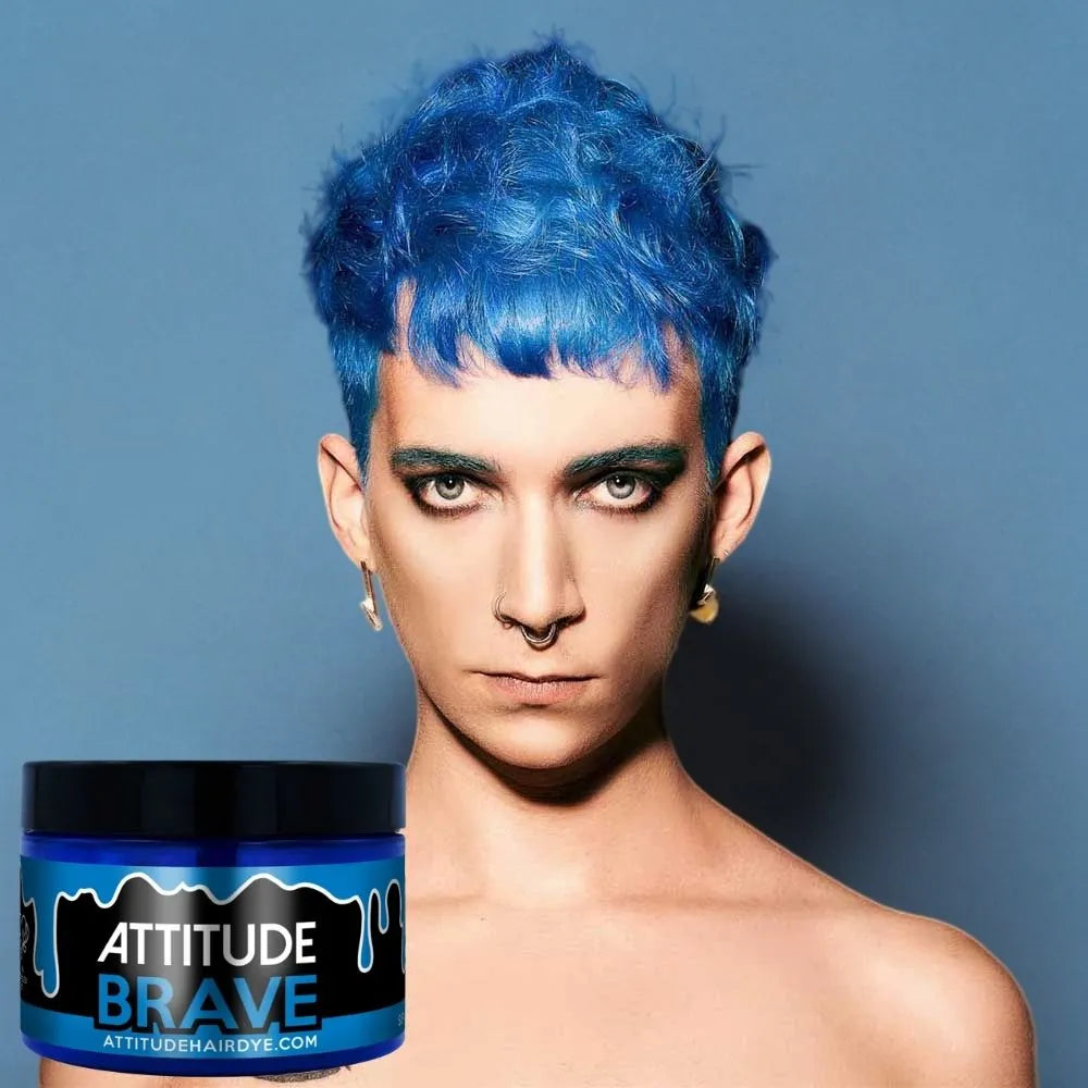 Attitude Hair Dye Brave Blue – Ημιμόνιμη Βαφή Μαλλιών 135ml