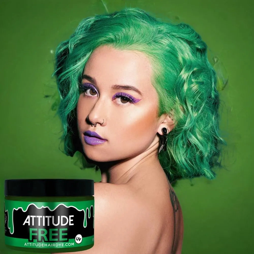 Attitude Hair Dye Free UV Green – Ημιμόνιμη Βαφή Μαλλιών 135ml