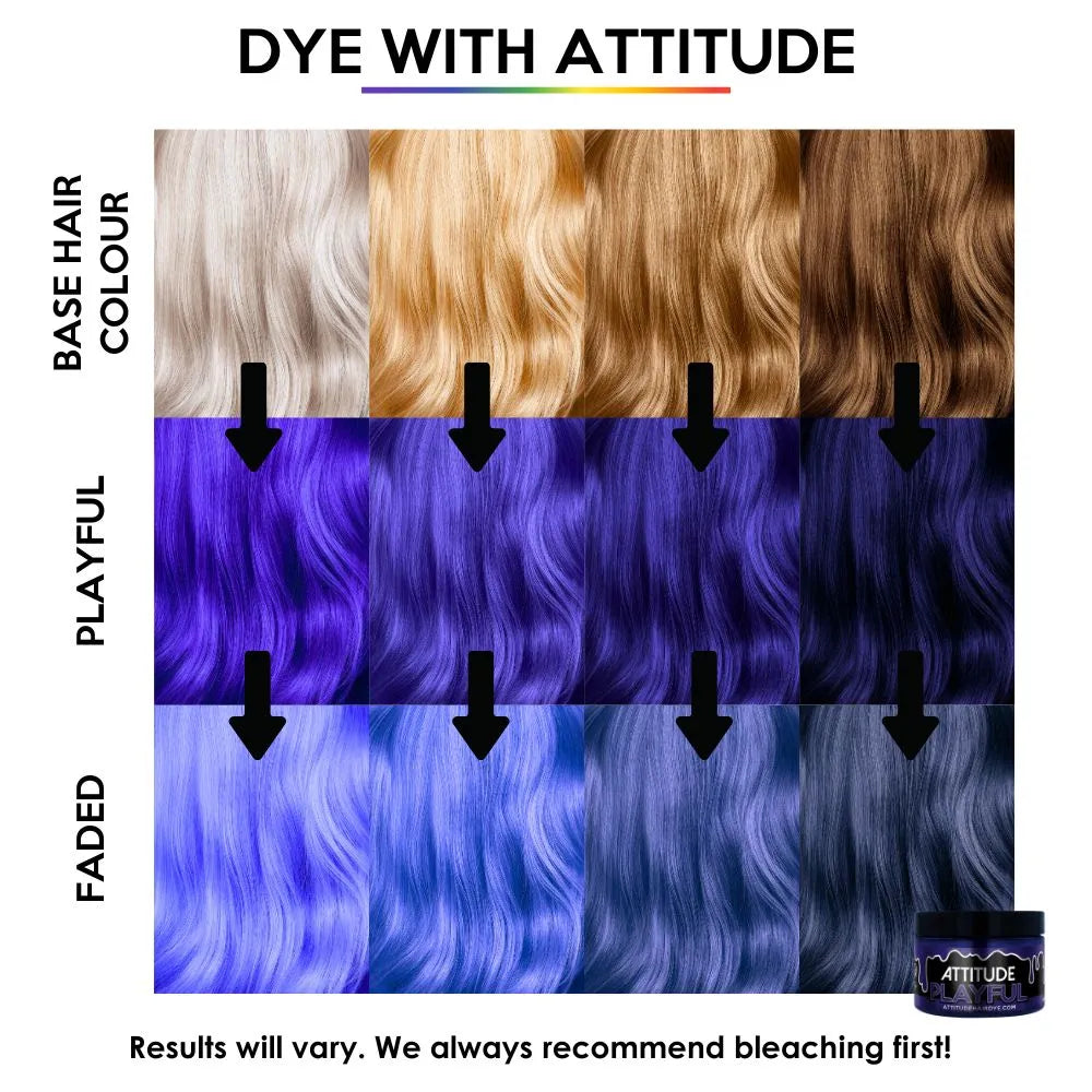 Attitude Hair Dye Playful Purple – Ημιμόνιμη Βαφή Μαλλιών 135ml