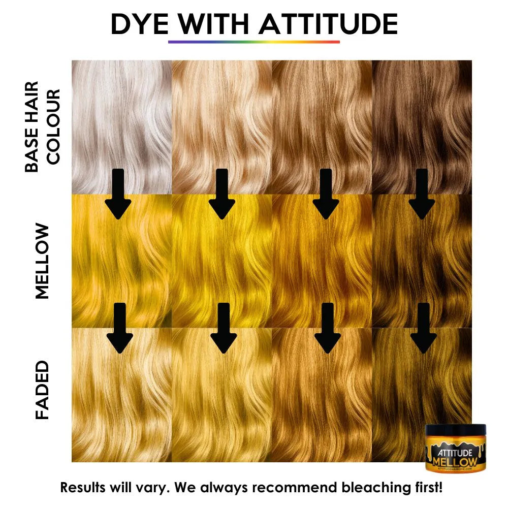 Attitude Hair Dye Mellow Yellow – Ημιμόνιμη Βαφή Μαλλιών 135ml