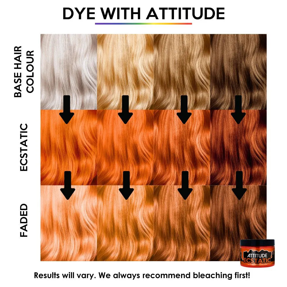 Attitude Hair Dye Ecstatic Orange – Ημιμόνιμη Βαφή Μαλλιών 135ml