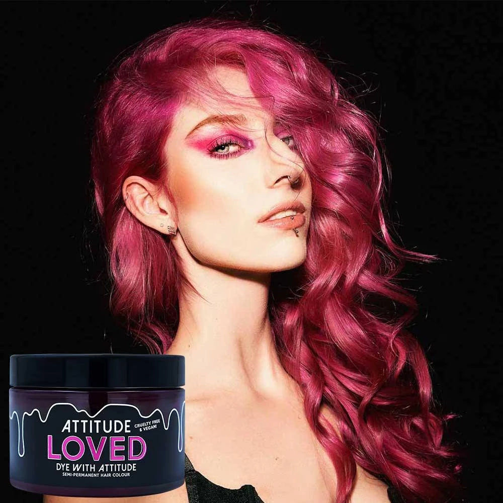 Attitude Hair Dye Loved – Ημιμόνιμη Βαφή Μαλλιών | Semi-Permanent Hair Dye – Pink 135ml
