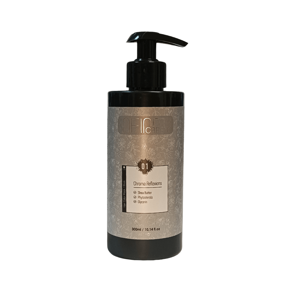 Infinity Care Chroma Reflexions 01 Black Hair Mask Semi Permanent | Μαύρη Χρωμομάσκα Ημιμόνιμης Βαφής 300ml