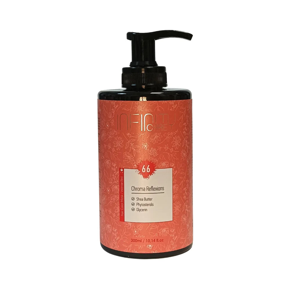 Infinity Care Chroma Reflexions 66 Intense Red Hair Mask Semi Permanent | Κόκκινη Χρωμομάσκα Ημιμόνιμης Βαφής 300ml