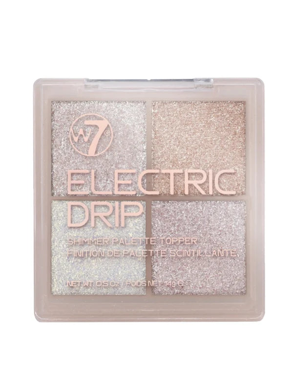 W7 Electric Drip | Παλέτα Shimmer Σκιών & Highlighter 4 Αποχρώσεων για Wet Glow 12g