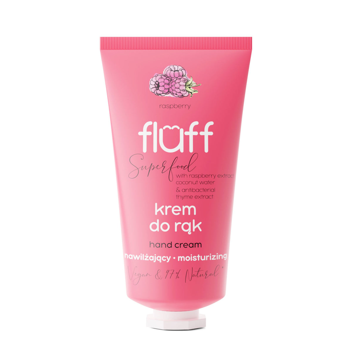 Fluff Raspberry Antibacterial Hand Cream | Ενυδατική Κρέμα Χεριών με Άρωμα Βατόμουρου 50ml