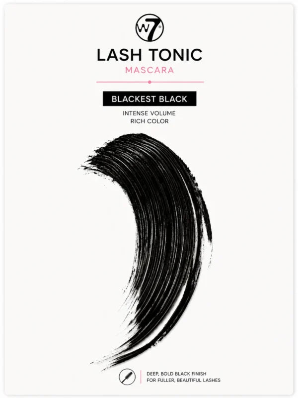 W7 Lash Tonic | Μαύρη Mascara για Μήκος, Όγκο & Καμπύλη με Biotin, Castor Oil & Vitamin B5 8ml