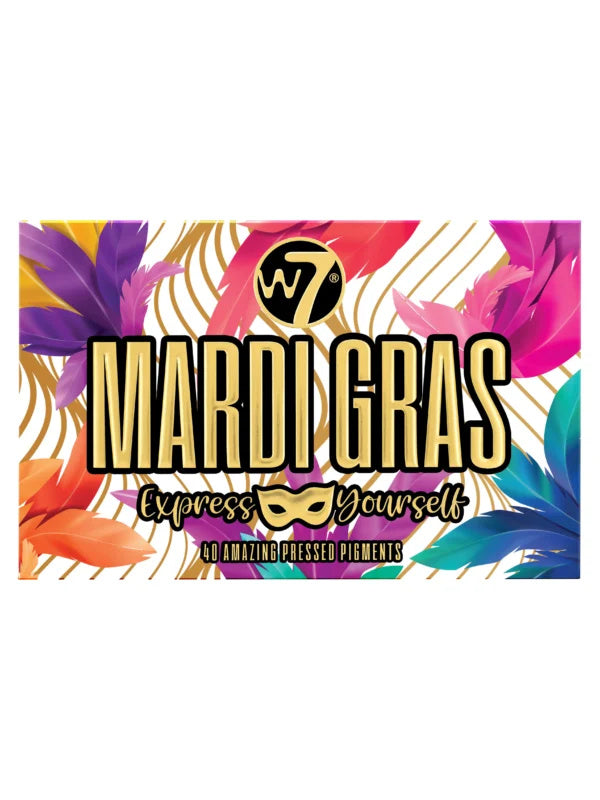 W7 Mardi Gras Pressed Pigment Palette | Παλέτα Σκιών