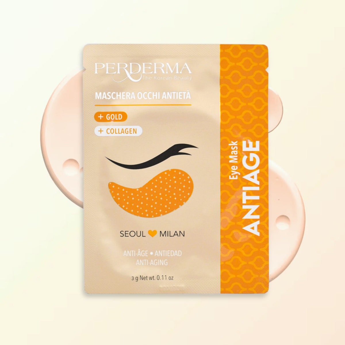 Perderma Gold & Collagen Eye Mask – Αντιγηραντική Μάσκα Ματιών με Χρυσό & Κολλαγόνο 3 g