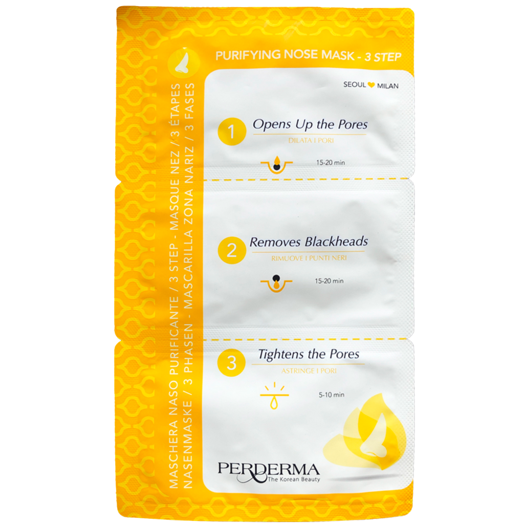 Perderma Nose Mask 3-Step – Μάσκα Μύτης 3 Βημάτων για Μαύρα Στίγματα & Πόρους