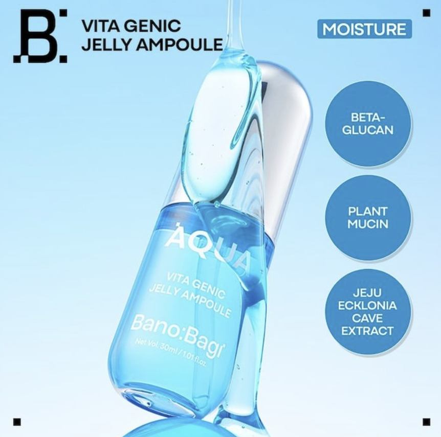 BANOBAGI Vita Genic Jelly Aqua Ampoule – Ενυδατικός Ορός Προσώπου με Υαλουρονικό Οξύ 30ml
