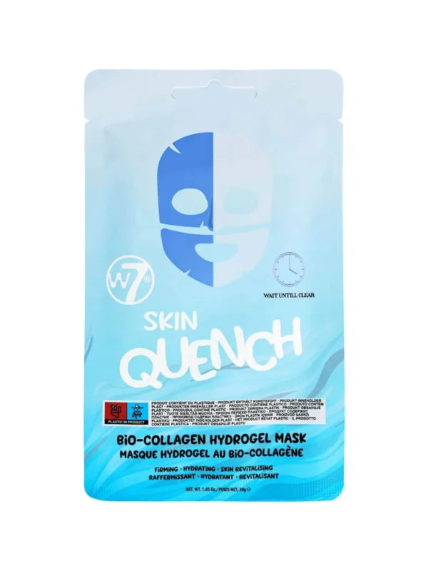 W7 Skin Quench Bio-Collagen | Hydrogel Μάσκες Προσώπου με Κολλαγόνο, Υαλουρονικό & Ceramide NP 3τμχ