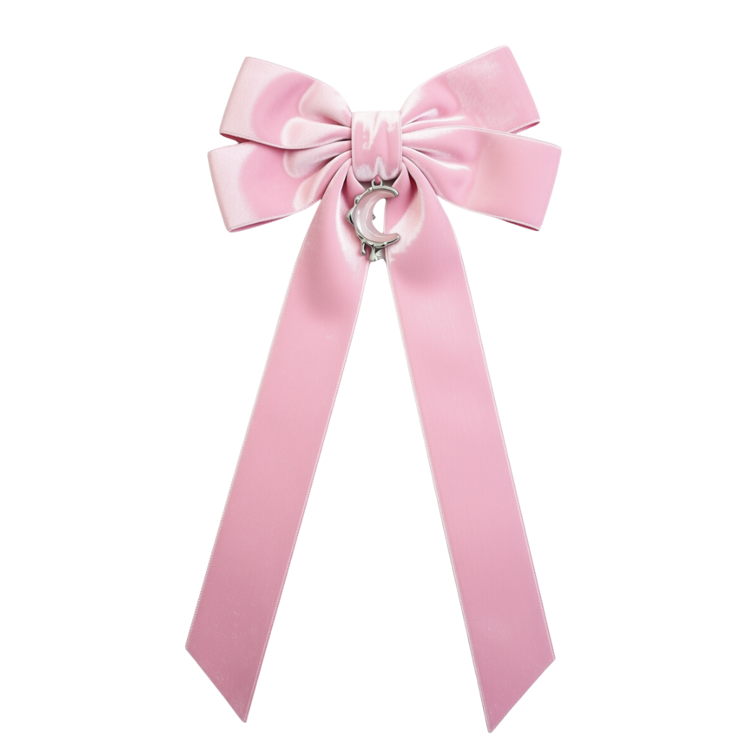 Attitude Hair Dye Moon Hair Bow – Βελούδινος Φιόγκος Μαλλιών / Velvet Hair Bow – Pink