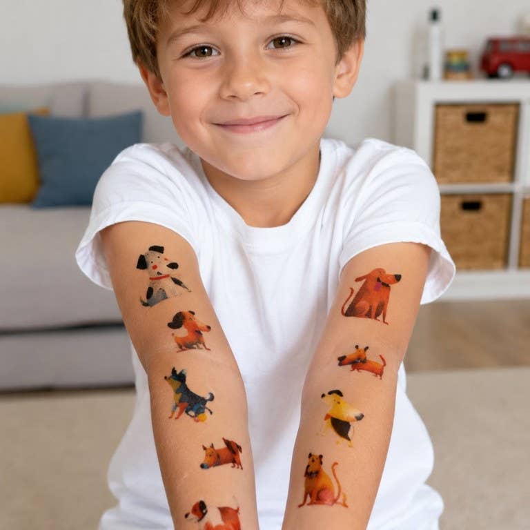Sassi – Tattoos Dogs | Παιδικά Προσωρινά Τατουάζ με Σκυλάκια – 40 σχέδια