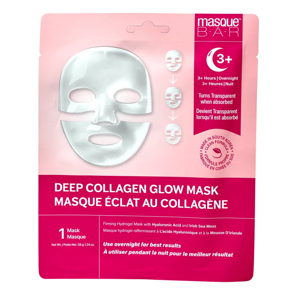 Masque Bar Deep Collagen Glow Mask Μάσκα Υδρογέλης με Κολλαγόνο & Υαλουρονικό Οξύ |Hydrogel Face Mask 1τμχ