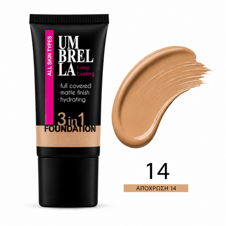Umbrella Long Lasting 3 in 1 Foundation | Foundation 30ml – No. 14